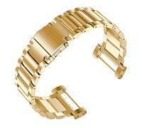 HMFANG Bracelet de montre classique en acier inoxydable de remplacement, sangles et outils compatibles avec la montre de sport Core All Black, Silver, Gold, Rose(Gold)