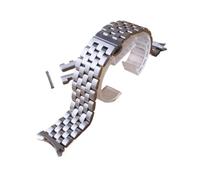 HMFANG Bracelet De Montre en Acier Inoxydable Non Poli Bracelet De Montre en Métal 16mm 18mm 19mm 20mm 21mm 22mm 24mm Bracelet De Montres Mat for Poignet(Silver_16mm)