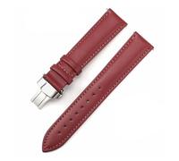 HMFANG Bracelet De Montre En Cuir Véritable For Homme Et Femme, 12, 14, 16, 18, 20, 22, 24 Mm, Avec Boucle Papillon Et Épingles(PURPLE,18mm)