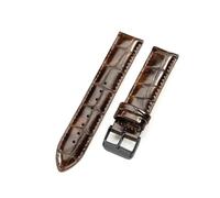 HMFANG Bracelet De Montre En Cuir Véritable For Hommes Et Femmes, Motif Crocodile, Compatible Avec DW, Noir Et Blanc, À Dégagement Rapide, Classique, En Cuir De Vache, 14, 16, 18, 20, 22 Mm(Brown(ZJ)-