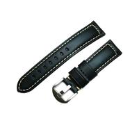 HMFANG Bracelet De Montre En Cuir Véritable Italien 20 Mm 22 Mm 24 Mm 26 Mm Marron Noir Rouge Bleu Bracelet De Montre Vintage Fait Main Compatible Avec Panerai Compatible Avec Huawei(Blue,26mm)