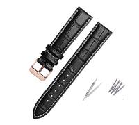 HMFANG Bracelet De Montre En Cuir Véritable Marron Noir, 18/19 /20/21 /22 23 /24mm, Compatible Avec Hamilton Hommes Femmes, Bracelet De Poignet Avec Boucle Ardillon