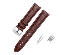 HMFANG Bracelet De Montre En Cuir Véritable Marron Noir, 18/19 /20/21 /22 23 /24mm, Compatible Avec Hamilton Hommes Femmes, Bracelet De Poignet Avec Boucle Ardillon