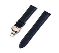 HMFANG Bracelet De Montre En Cuir Véritable Motif Crocodile 12 Mm, 13 Mm, 14 Mm, 15 Mm, 16 Mm, 17 Mm, 18 Mm, 19 Mm, 20 Mm, 21 Mm, 22 Mm, 24 Mm, For Femmes Et Hommes(Deep Blue,22mm)