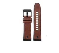 HMFang Bracelet de montre rétro en cuir véritable de qualité for hommes, Compatible avec DZ4343 DZ4323 DZ7406, bracelet de montre Vintage en cuir italien 22mm 24mm 26mm(C brown-black,28mm)