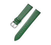HMFANG Bracelet De Montre Ultra Doux Et Fin En Cuir Véritable De 8 Mm, 10, 12, 13, 14, 15, 16, 17, 18, 19, 20 Mm, 21, 22 Mm(Green,15mm)
