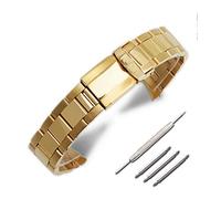 HMFANG Bracelet en acier inoxydable 17 mm 20 mm Compatible avec les bracelets de montre Daytona Série Arc Mouth, 17mm