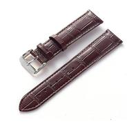 HMFANG Bracelet en Cuir for Hommes et Femmes, Compatible avec Cartier Tank London Solo Key, Fermoir Pliant 17,18,20,22MM, Accessoires de Bracelet de Montre en Cuir(Brown,20)