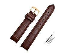 HMFANG Bracelet en Cuir Véritable Bracelet De Montre À Bout Incurvé 20 Mm Compatible avec Citizen BL9002-37 05A BT0001-12E 01A Bracelet De Montre 21 Mm Bracelet De Montre 22 Mm(Brown pin Gold_22mm)