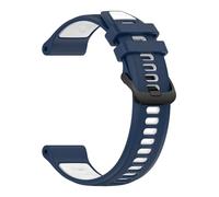 HMFang Bracelet en silicone sport bicolore compatible avec Garmin Forerunner 965 955 Solar 945 935 745 22 mm Bracelet de rechange for bracelet de montre(Blue White,For Forerunner 745)