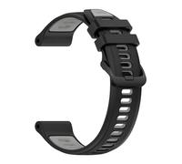 HMFang Bracelet en silicone sport bicolore compatible avec Garmin Forerunner 965 955 Solar 945 935 745 22 mm Bracelet de rechange for bracelet de montre(Black Gray,For Forerunner 935)