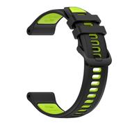 HMFang Bracelet en silicone sport bicolore compatible avec Garmin Forerunner 965 955 Solar 945 935 745 22 mm Bracelet de rechange for bracelet de montre(Black Green,For Forerunner 745)