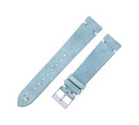 HMFANG Bracelets De Montre En Cuir Suédé Faits À La Main For Hommes Et Femmes 18 Mm 20 Mm Bracelets De Montre En Cuir Multicolores En Daim(Sky blue,20mm)