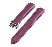 HMFang Convient Aux Séries D'interfaces Convexes Compatible Avec Les Accessoires De Montre Cartier 14 Mm 16 Mm 18 Mm 20 Mm 22 Mm Bracelet En Cuir À Boucle Déployante(PURPLE,16x9mm)
