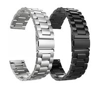 HMFang Lot de 2 bracelets de montre en acier inoxydable massif de 20 mm, compatibles avec les montres Galaxy Watch 42 mm/Active 40 mm/Gear S2 Classic/Gear Sport(Beige,22mm lug width)