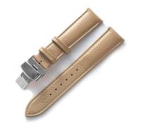 HMFANG Montre En Cuir Avec Accessoires De Montre En Cuir De Vache Souple Vert For Hommes Et Femmes Substitut Compatible Avec Longines Compatible Avec Les Accessoires De Bracelet Tissot(Beige,20)