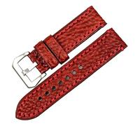 HMFANG Nouveaux Accessoires De Montre 20 22 24 26mm Bracelets De Montre en Cuir De Vache Italien Bracelet De Montre Marron Compatible avec Le Bracelet De Montre Fossil(Dark Red S_24mm)