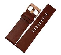 HMFANG Watchband de cuir 22 24 26 28 22 mm Bracelet 32mm Ajustez for la bande de montre diesel Bracelet de DZ4343 DZ7293 DZ7333 Groupe de surveillance(Light Brown rose,24mm)