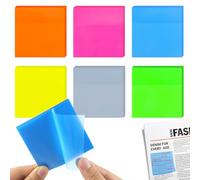 Hmfmdy Lot de 300 feuilles de notes adhésives colorées transparentes - Notes autocollantes carrées colorées - Pour l'école, le bureau, la maison, les réunions - A