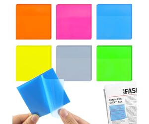 Hmfmdy Lot de 300 feuilles de notes adhésives colorées transparentes - Notes autocollantes carrées colorées - Pour l'école, le bureau, la maison, les réunions - A