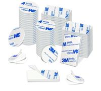 Hmfmdy Lot de 50 pastilles adhésives double face - En mousse - Pour la maison et l'extérieur - Rond et rectangulaire - Blanc