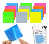 Hmfmdy Lot de 600 feuilles de notes autocollantes transparentes et colorées pour écrire, pour l'école, le bureau, la maison, les réunions - C