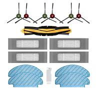 HMHAMA Kit d'accessoires pour aspirateur robot Yeedi Vac 2 Pro Station, 1 brosse principale, 3 paires de brosses latérales, 4 serpillères, 4 filtres