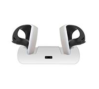HMHAMA Station de charge double VR pour contrôleur PS VR2, support de charge avec indicateurs lumineux LED (blanc)