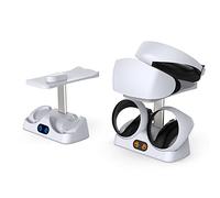 HMHAMA Station de charge pour manette PS VR2, station de charge avec témoin lumineux, accessoires de support VR pour casque PS VR2 et poignée