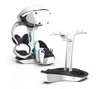 HMHAMA Station de charge PSVR2 avec support pour casque, station de charge pour manette PSVR2 et PS5, 4 stations de charge avec indicateur