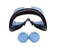 HMHAMA Support d'interface faciale VR et kit de protection faciale en mousse de cuir compatible avec Meta Quest 3, casque VR avec cache d'objectif et coussinet de nez