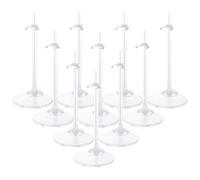 HMIEPRS 10 Pièces Support de Présentoir de Poupée en Plastique, Présentoir pour poupées Supports de Présentation Réglable Vêtements Accessoires pour 11-13 In/28-33 cm Poupée Barbie Enfant