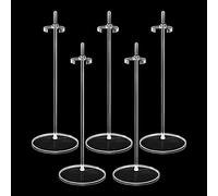 HMIEPRS 5 Pièces 25 cm Support de Présentoir de Poupée en Acrylique, Support de Présentation de Poupées Réglable, Transparent Accessoires pour Poupée Barbie pour 11 to 13 In / 28 to 33 cm Poupée