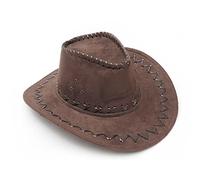 HMILYDYK Chapeau de cow-boy en daim Chapeau de cow-boy à large bord Chapeau de cow-boy western Chapeau de cow-boy authentique Chapeau de pistolero Chapeau de cow-boy en feutre pour hommes femmes