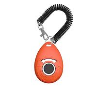 HMILYDYK Clicker de suivi pour animal domestique avec dragonne Big Button Clickers pour dressage de chiot, chien, chat, cheval - Orange
