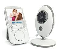 HMILYDYK Moniteur audio sans fil vidéo avec écran LCD 2,4 pouces vision nocturne 2 voies de contrôle de la température Capteur de sécurité bébé berceuse