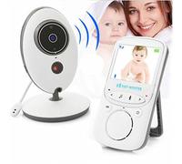 HMILYDYK Moniteur de bébé sans fil avec écran LCD couleur de 6,1 cm avec vision nocturne automatique, conversation bidirectionnelle, surveillance de la température et longue portée de transmission pour la sécurité des bébés