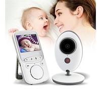 HMILYDYK Moniteur vidéo pour bébé 2,4 pouces Écran LCD avec vision nocturne Appareil photo numérique à double voie, capteur de température, berceuses et batterie haute capacité