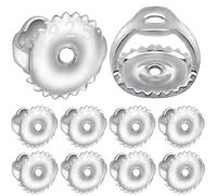 Hmjpng Lot de 12 fermoirs ronds en laiton à visser en argent sterling 925 pour boucles d'oreilles à tige pour femme