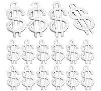 Hmjpng Lot de 50 breloques en forme de dollar en alliage de style tibétain - Accessoires de bijoux pour boucles d'oreilles, colliers, bracelets, loisirs créatifs, argent antique