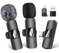 HMKCH Microphone Cravate sans Fil pour téléphone (USB-C), Double Microphone