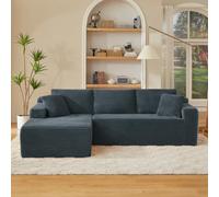 Hmluxury Canapé modulaire en forme de L avec mousse à mémoire de forme pour salon, 3 places avec chaise surdimensionnée, canapé sectionnel, canapé nuage flexible, facile à assembler