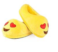 HMMJ Cartoon Pantoufles en Peluche Slipper Expression, Hiver Chaude Chaussures antidérapantes Unisexe (Amour)