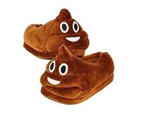 HMMJ Cartoon Pantoufles en Peluche Slipper Expression, Hiver Chaude Chaussures antidérapantes Unisexe (Poo)