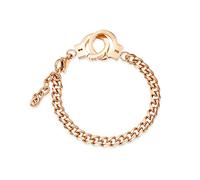 HMOOY Bracelet Menottes,Bracelet à Maillons de Menottes en Acier Inoxydable Bracelet de Cheville Ajustable Bracelet de Déclaration de Menottes Noires de Partners in Crime pour Homme (Femme-Or rose)