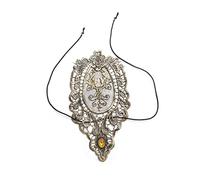 HMOOY Mitaines en Dentelle, Gants en Dentelle Dorée Gants à Lacets Noirs Gants Gothiques en Dentelle Florale Gants Steampunk Évidés et Antidérapants Bijoux Gothiques pour Femme Dames (Or)