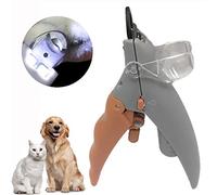 Hmpet Illuminés Ciseaux À Ongles pour Chien avec 5X Grossissement LED Lumières, Coupe-Ongles pour Animaux Coupe-Griffes Pet Cat Nail Clippers pour Chat