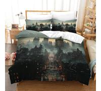 HMRKOEPGX New York 3D Sets Housse De Couette Microfibre Ville 3 Pcs Housse De Couette Adulte Chambre Décor Double（200x200cm）