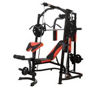 HMS Atlas X1, 135 kg, 272 kg, ABS, Arrière, Biceps, Coffre, Quadriceps, Trapèzes, Triceps, Noir, Rouge, EN ISO 20957-1, 2020 mm