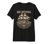 HMS Britannia Royal Navy Ship Histoire navale T-Shirt Haut de Gamme